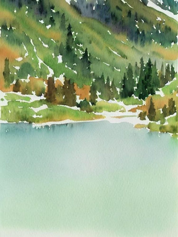 Durmitor National Park Montenegro Water Colour Poster