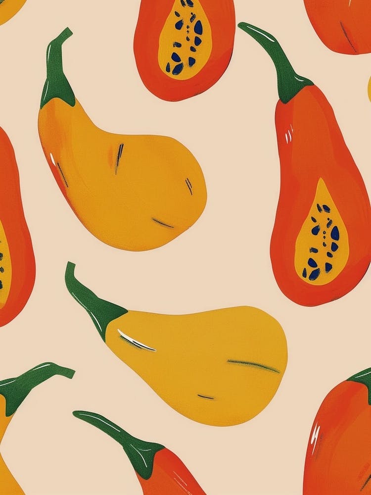 Butternut Squash Pattern Illustration 3