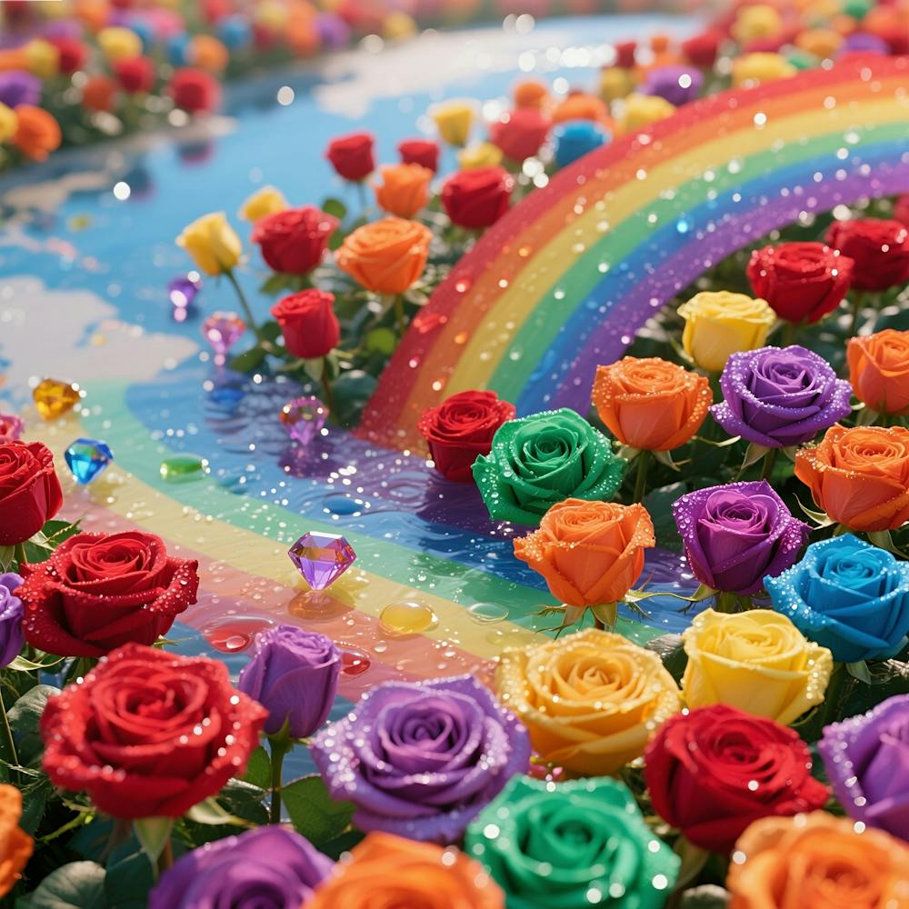 Rainbow Roses 1