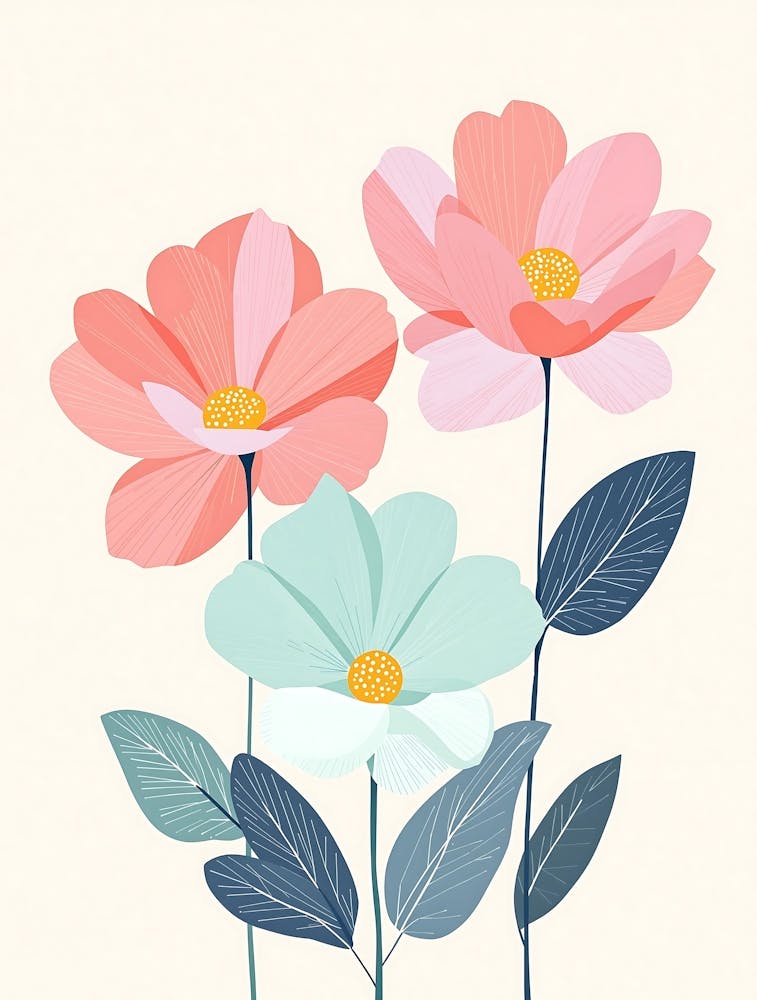 Earthy Wildflower Illustration with a Boho Aesthetic