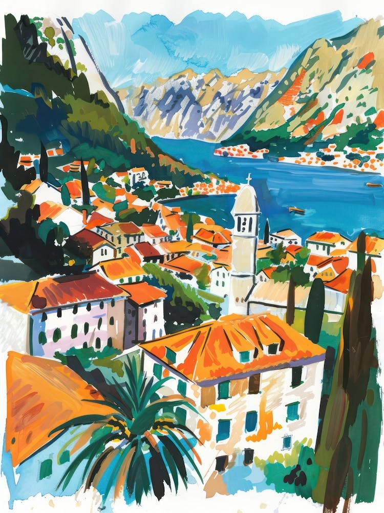 Travel Poster Happy Places Kotor 3