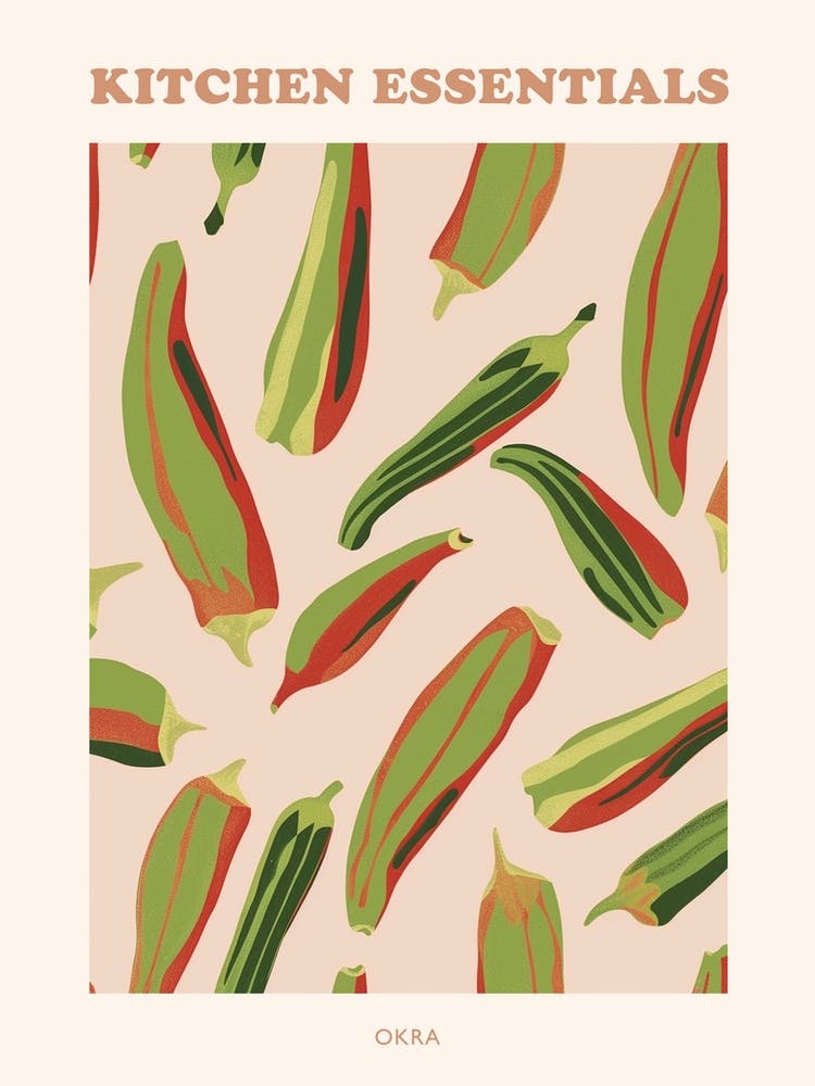 Okra Abstraktes Muster Poster 2