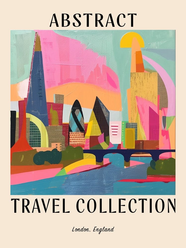 Affiche Collection Voyage Abstraite London England 4