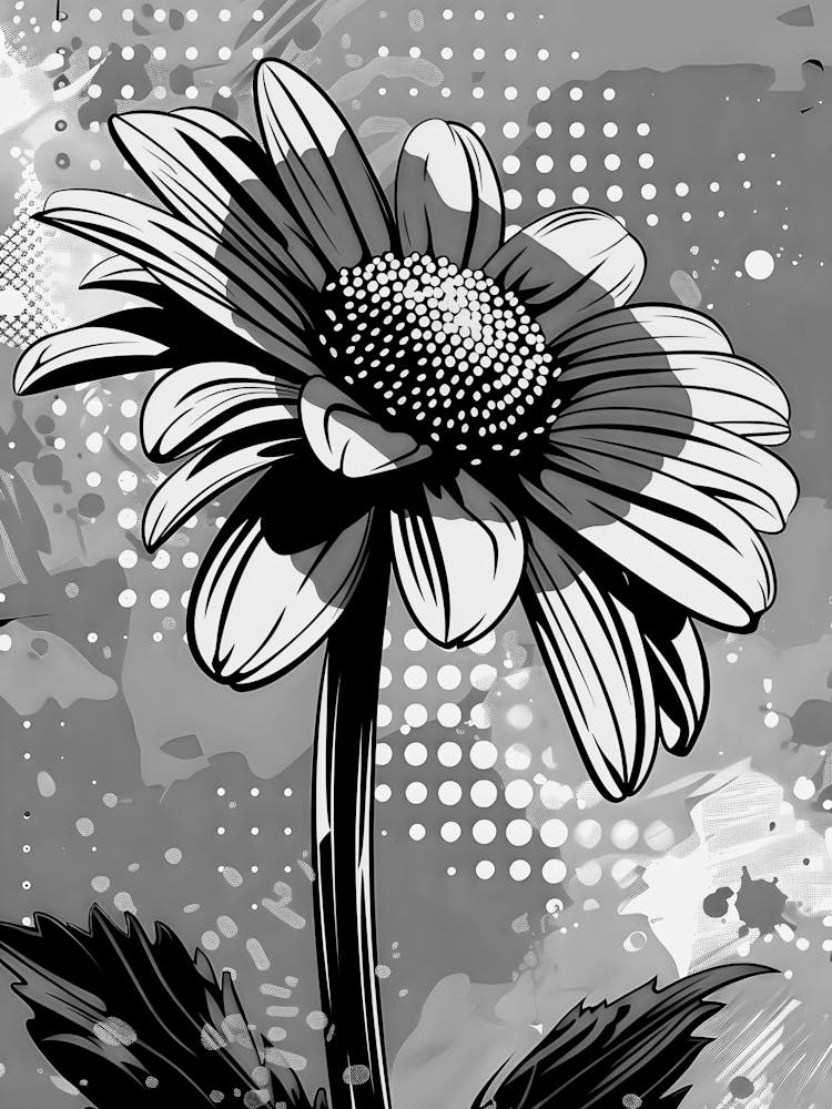 Black And White Flower 46