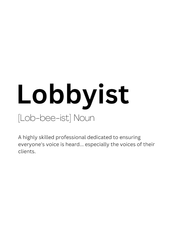 Lobbyist Definition Meaning