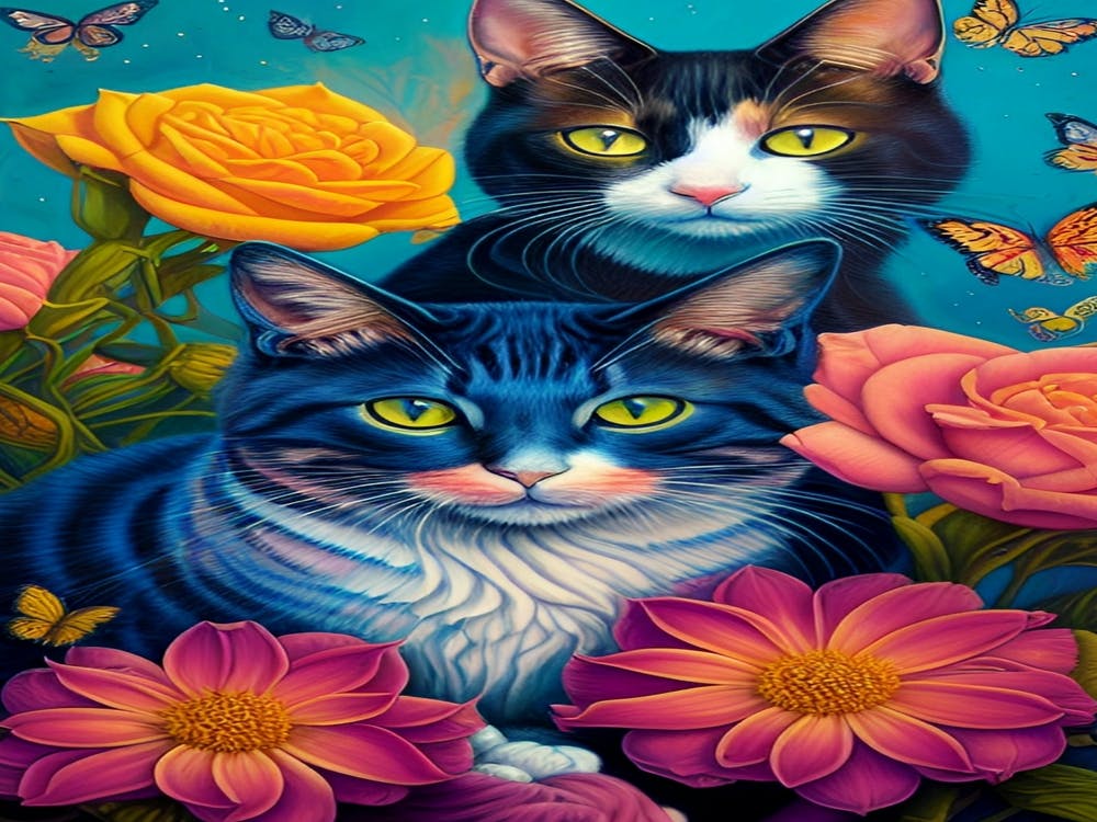 Cats And Butterflies
