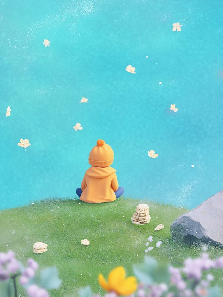 Girl Looking At The Water