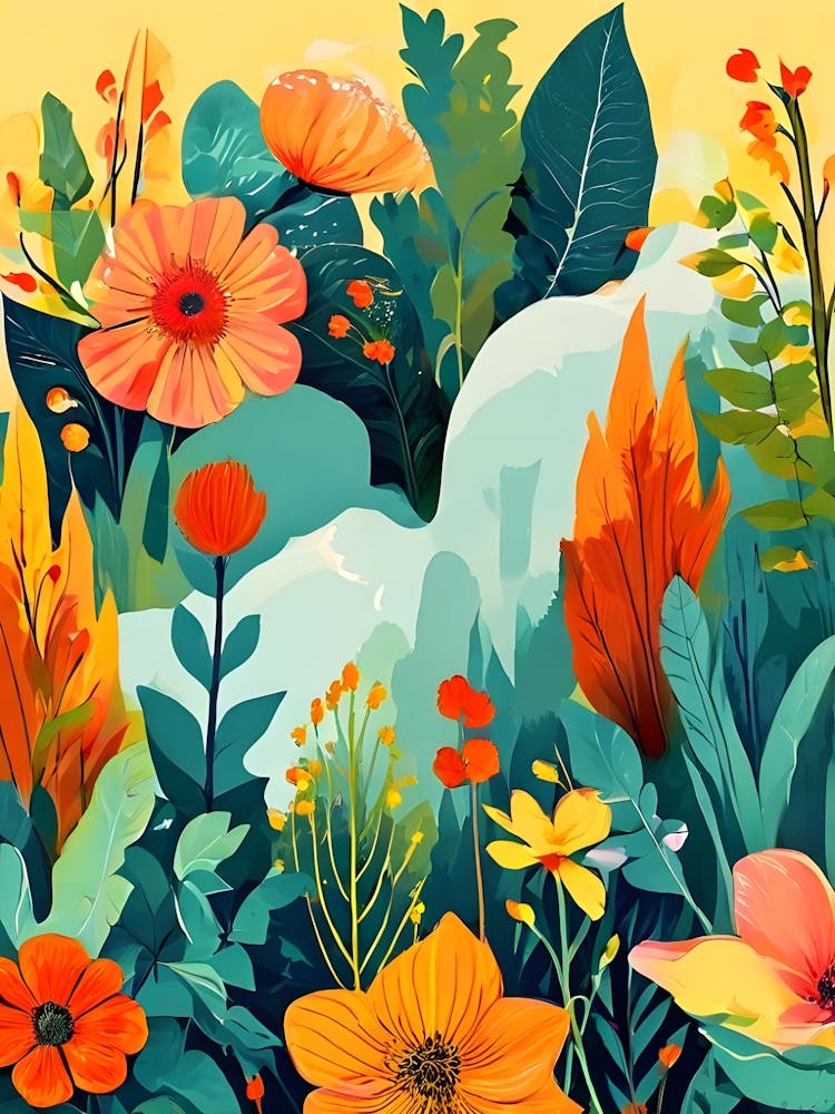 Colorful Flowers In The Garden 1