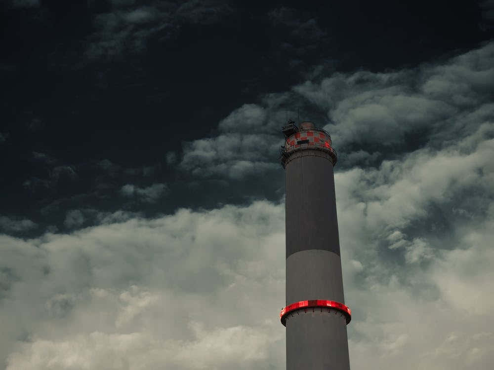 Close Up Of The Power Station Chimney Of Reading In Tel Aviv That In Israel
