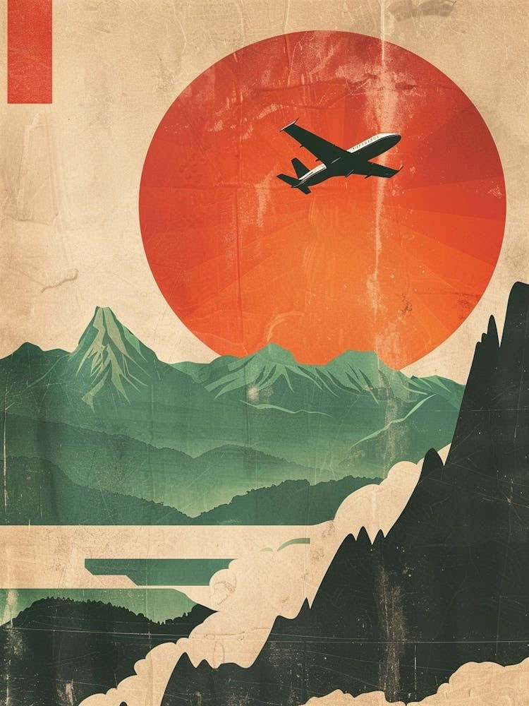 Japan Mountain Airplane Travel