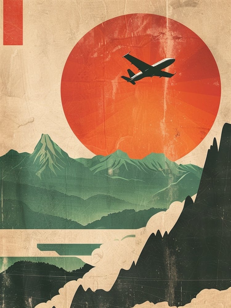 Japan Mountain Airplane Travel