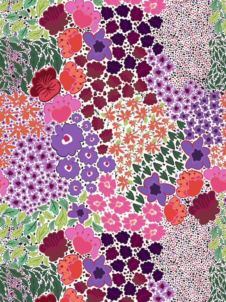 Vibrant Ditsy Flower