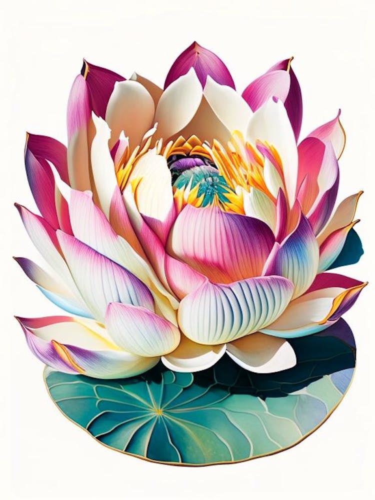 Giant Lotus Decoupage 4
