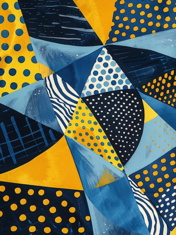 Abstract Blue And Yellow
