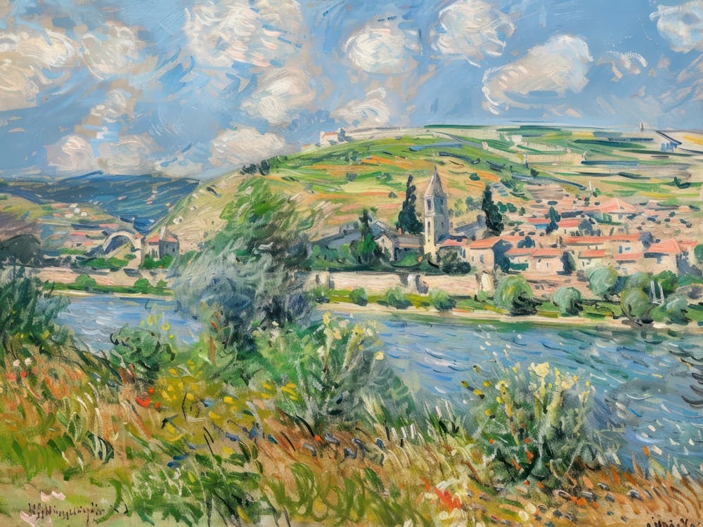 Reflections Of Rural Life Painting Inspired By Paul Cezanne