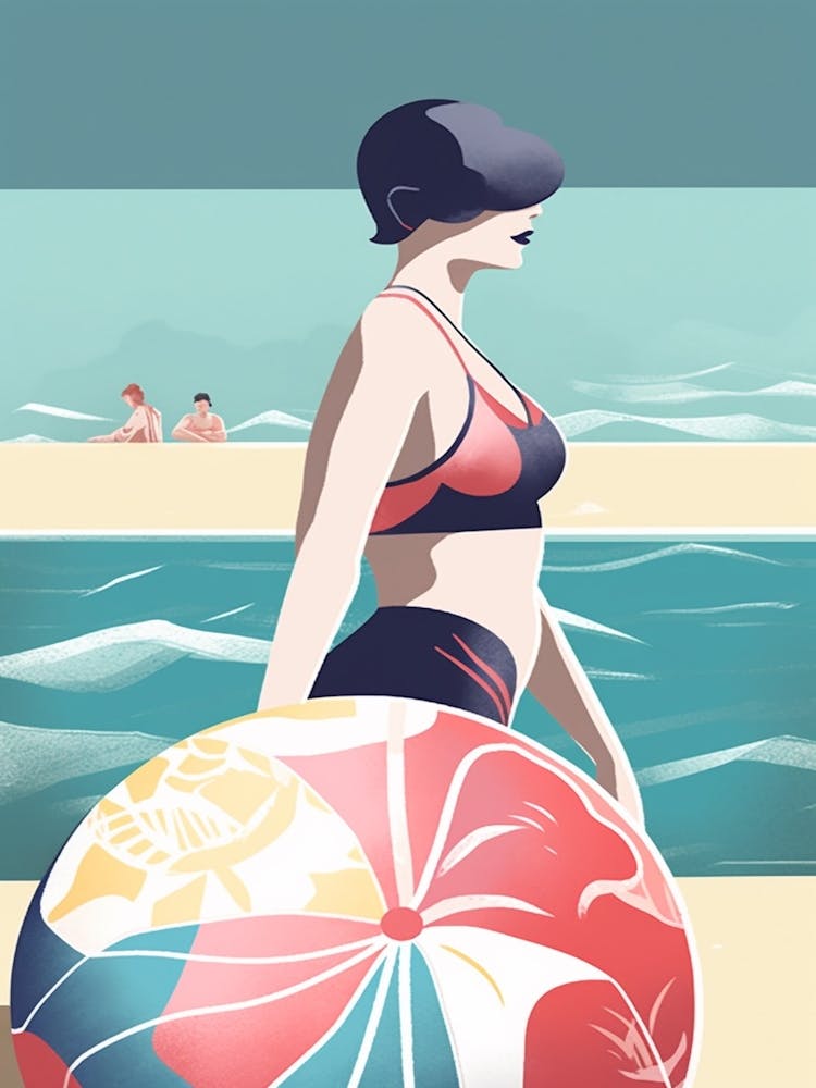 Frau am Strand Sommer