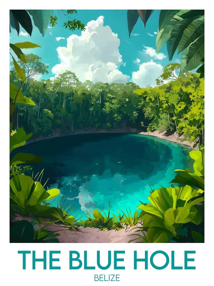 Affiche de voyage The Blue Hole