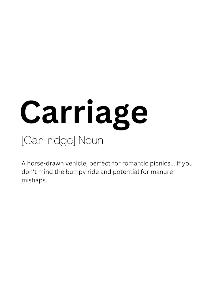 Carriage Definition Meaning