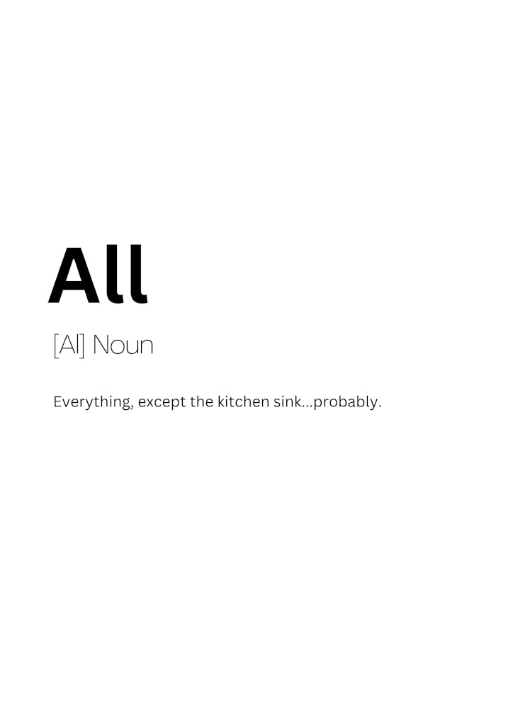 All Definition Meaning