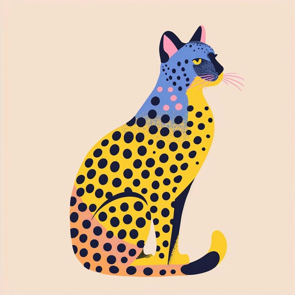 Yellow Cheetah Square 4