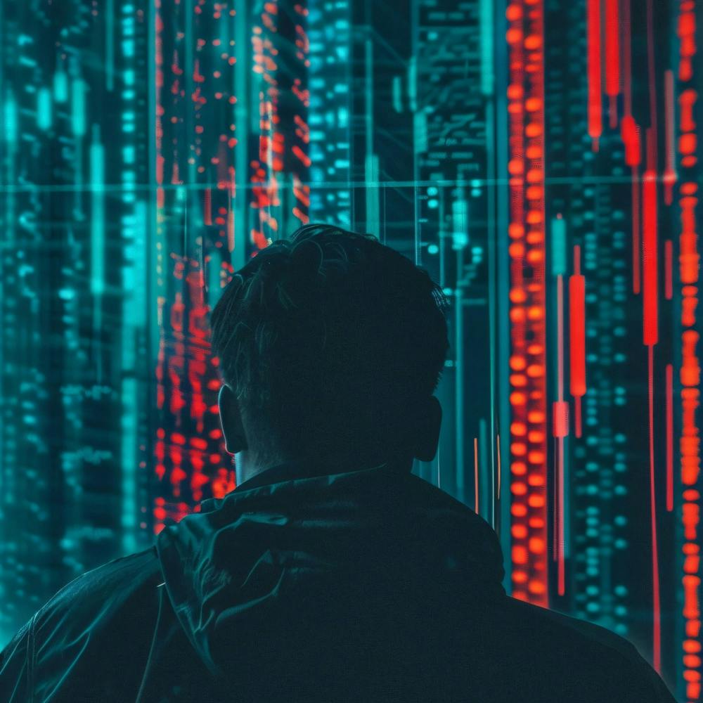 Man In Front Of A Computer Screen