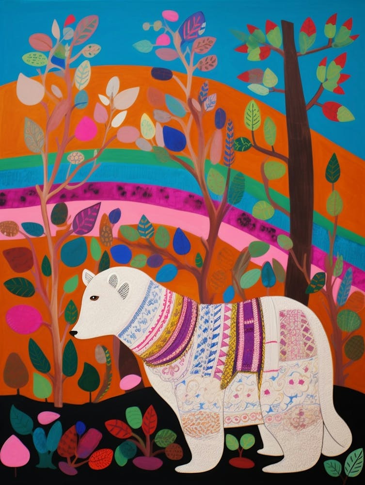 Maximalist Animal Painting Mongoose 1