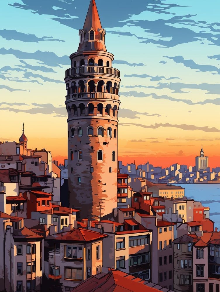 Galata Tower Pixel Art 5
