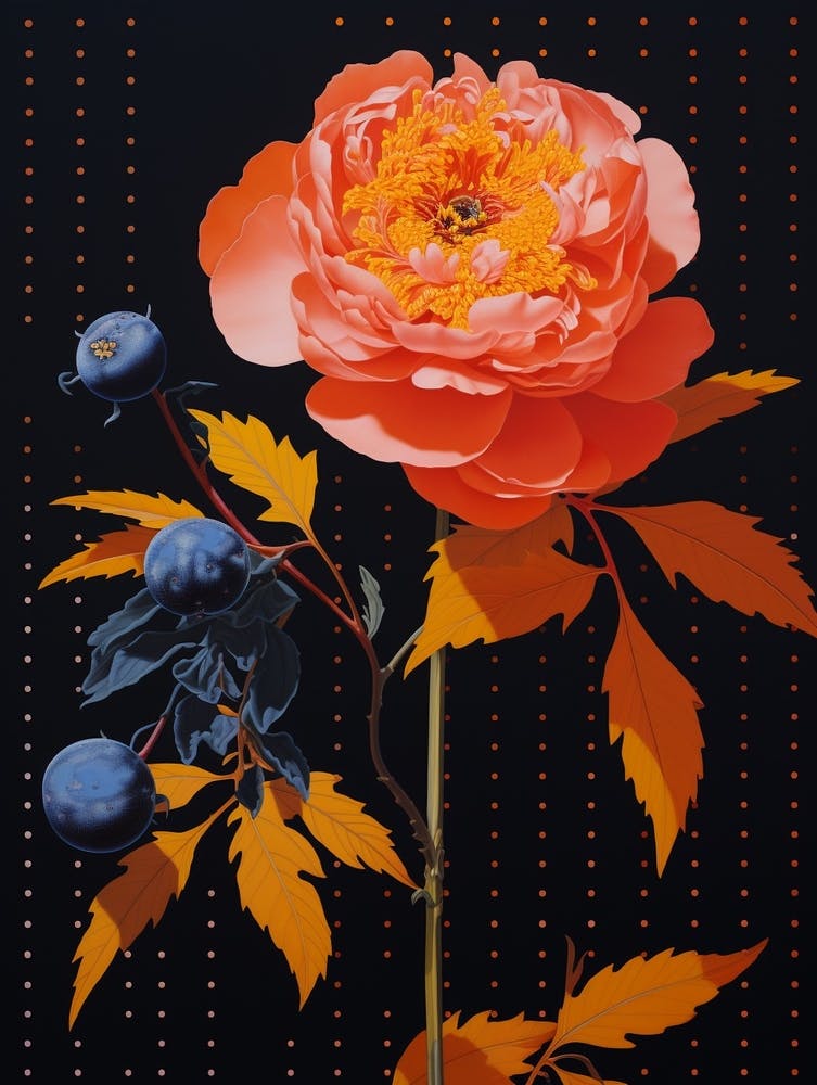 Surreal Florals Peony 4 Flower Painting