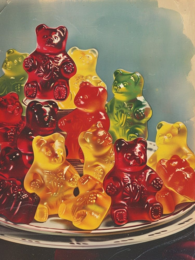 Gummy Bears Retro Advertisement Style 3