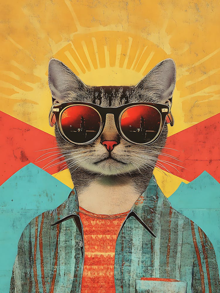 Vintage Retro Poster Cool Cat 19