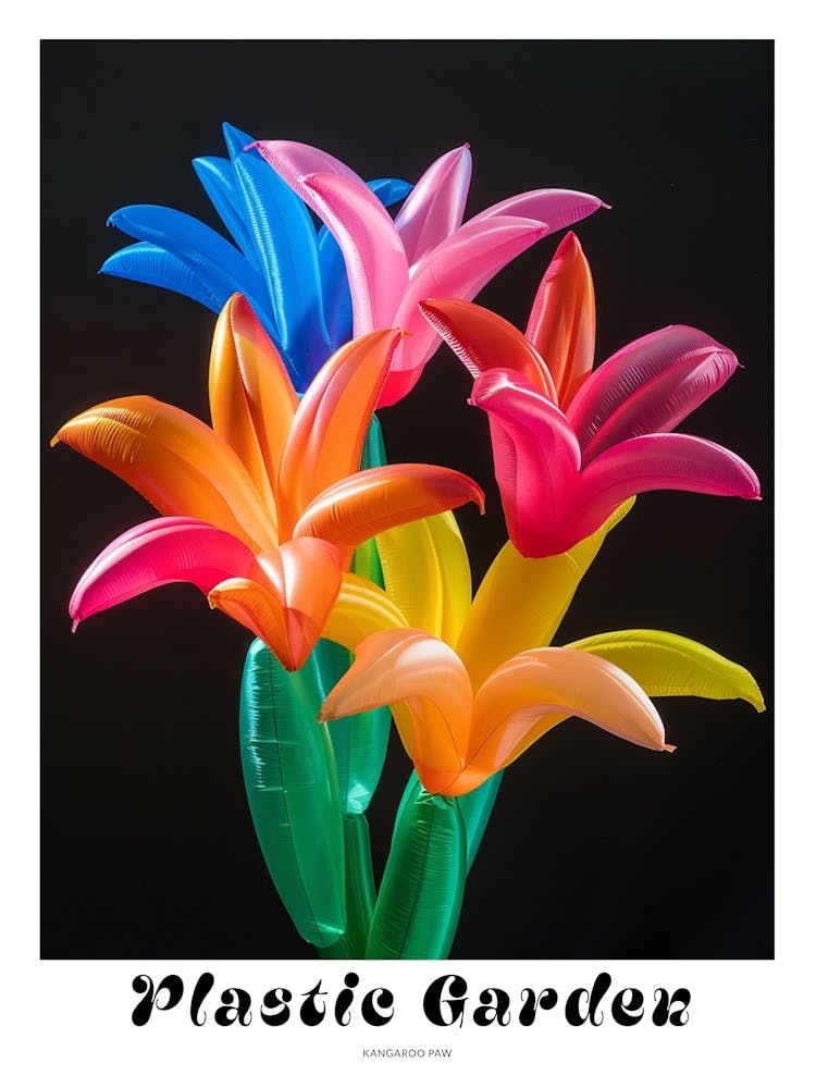 Bright Inflatable Flowers Poster Kangaroo Paw 2