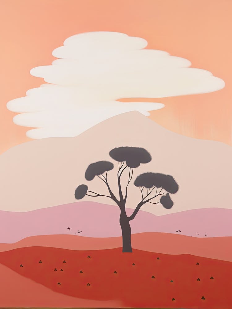 Sahara Desert   Africa, Contemporary Abstract Illustration 8