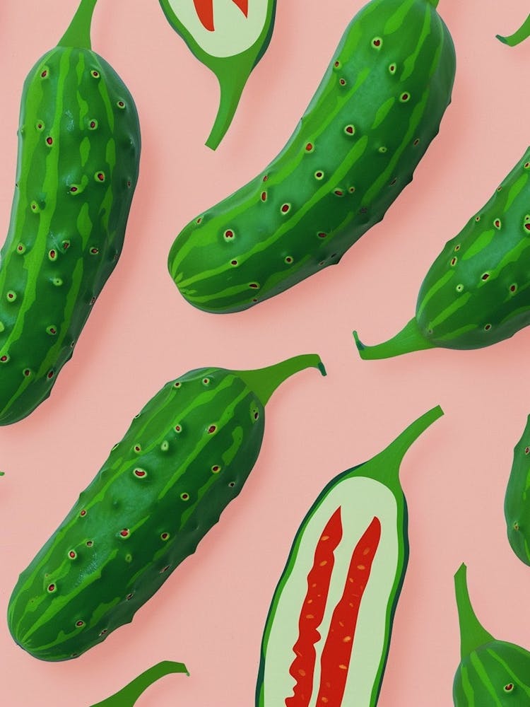 Zucchini Pattern Illustration 1