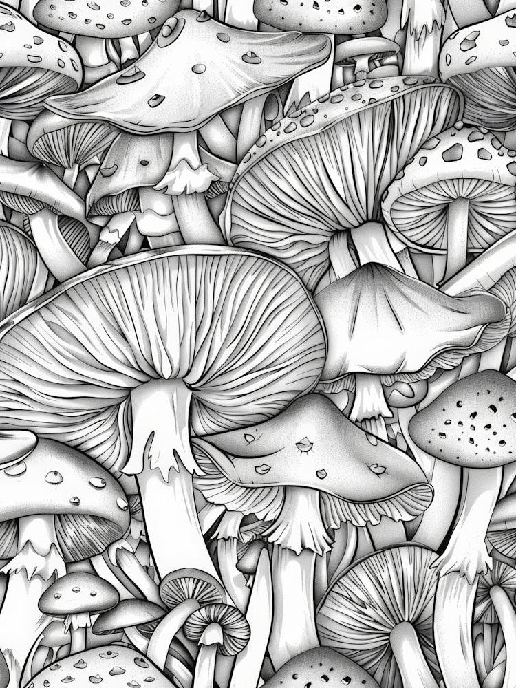 Mushrooms In The Forest
