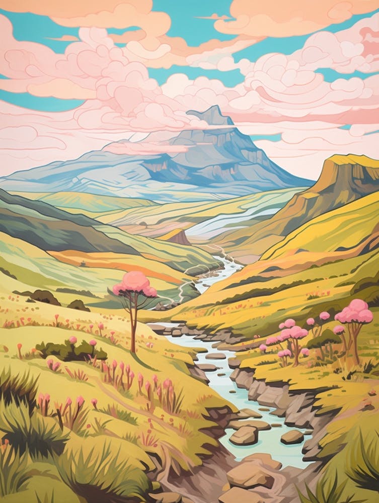 Cotopaxi National Park Ecuador Hike Illustration