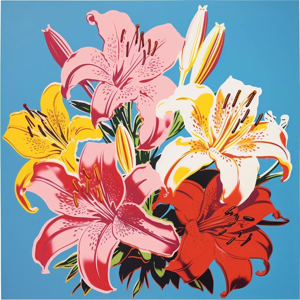 Lily 2 Pop Art Illustration Square