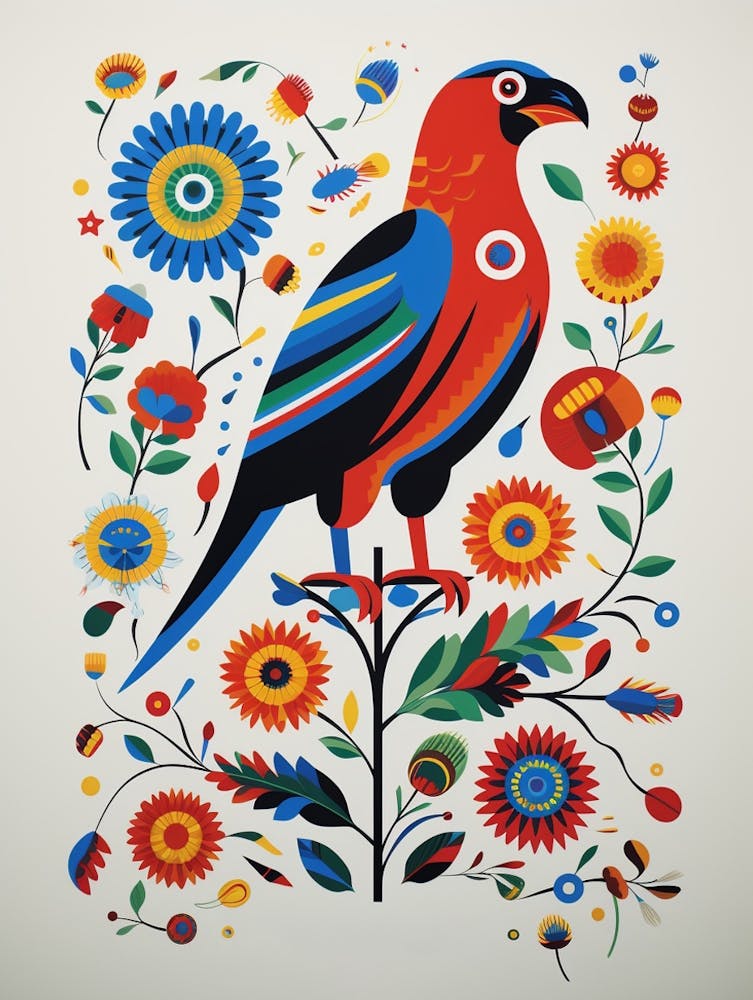 Scandinavian Bird Illustration Hawk 1