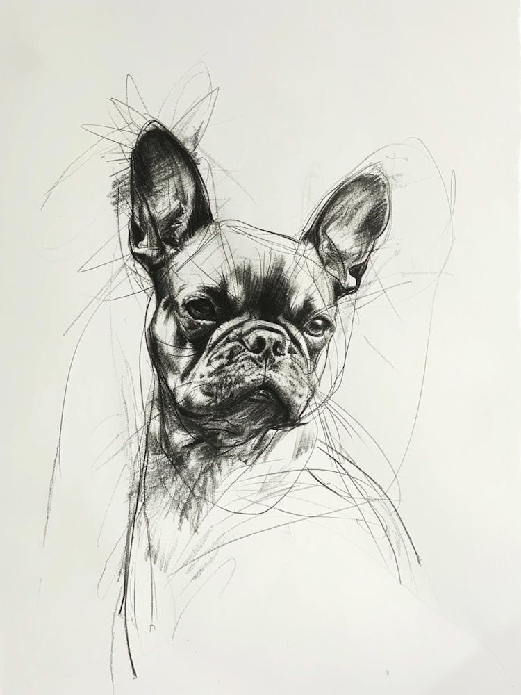 French Bulldog Charcoal Line 3