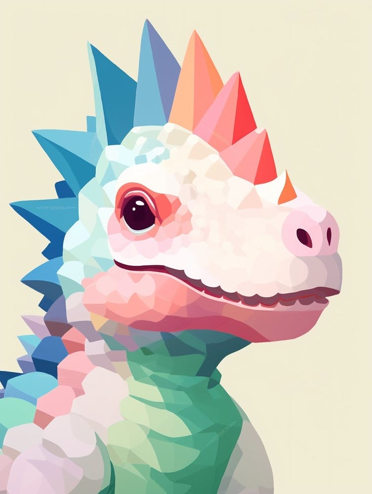 Colourful Dinosaur Pachycephalosaurus 1
