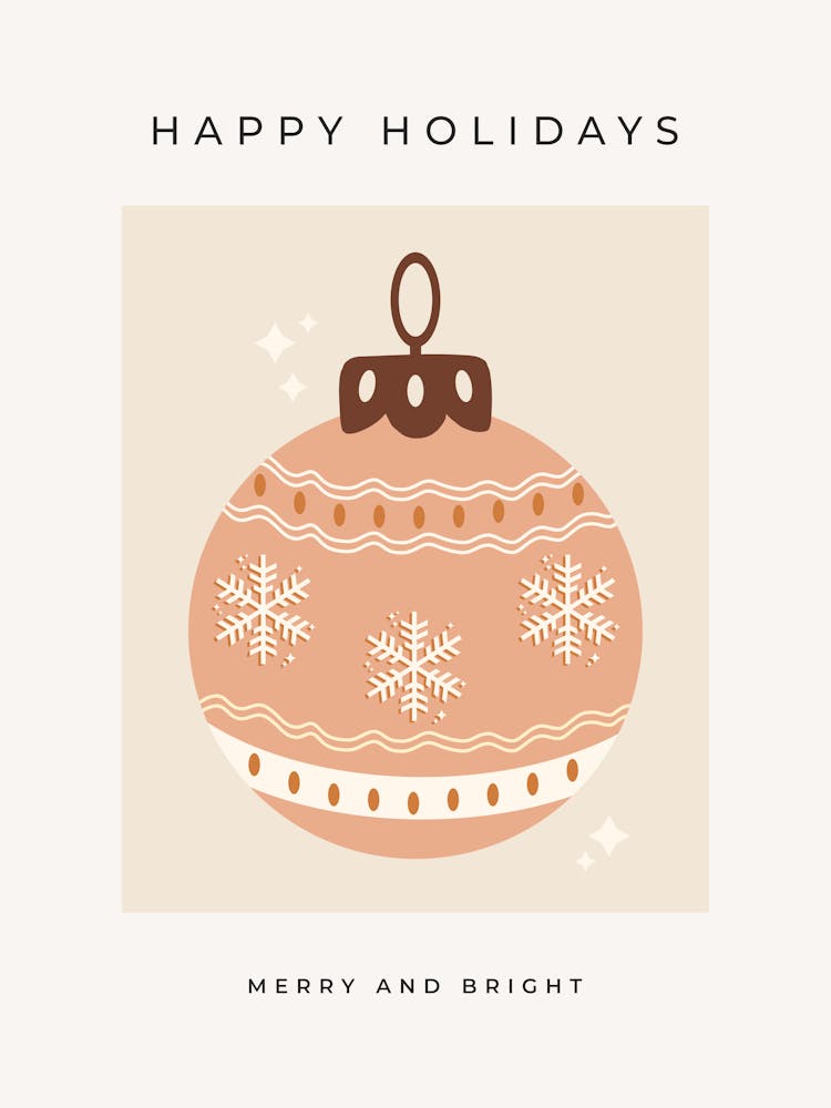 Christmas Bauble Earth Tones