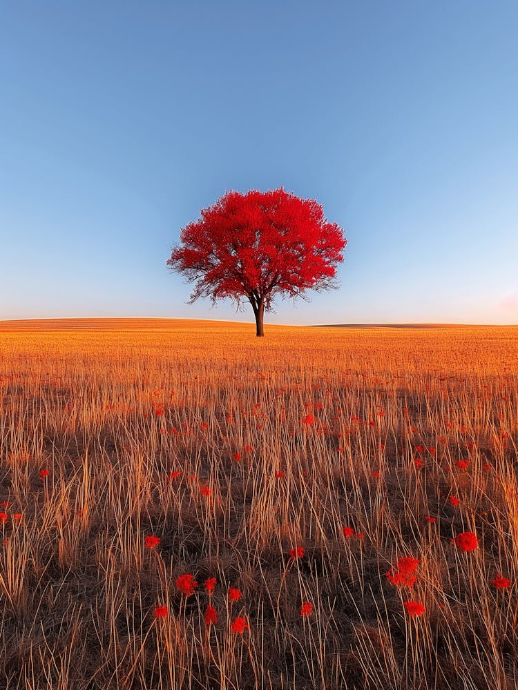 Lone Tree In A Field 2