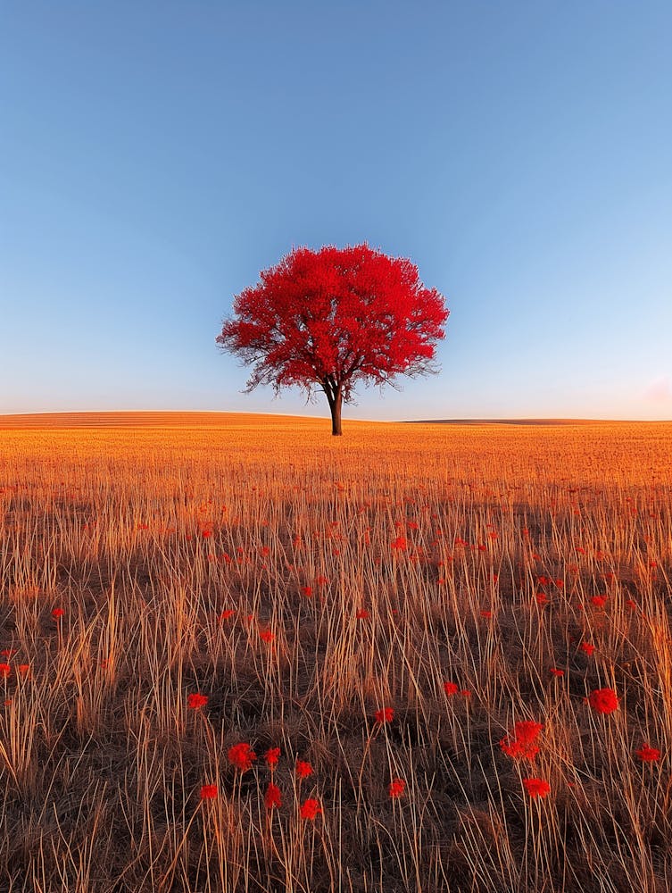 Einzelner Baum auf einem Feld 2