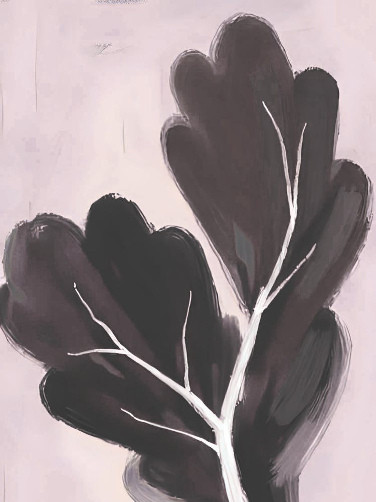 Black And White Leaves