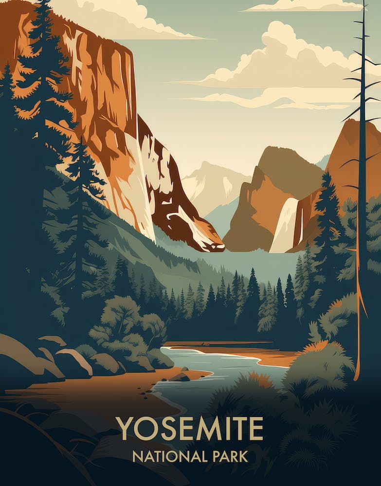 Yosemite National Park Vintage Travel Poster 11
