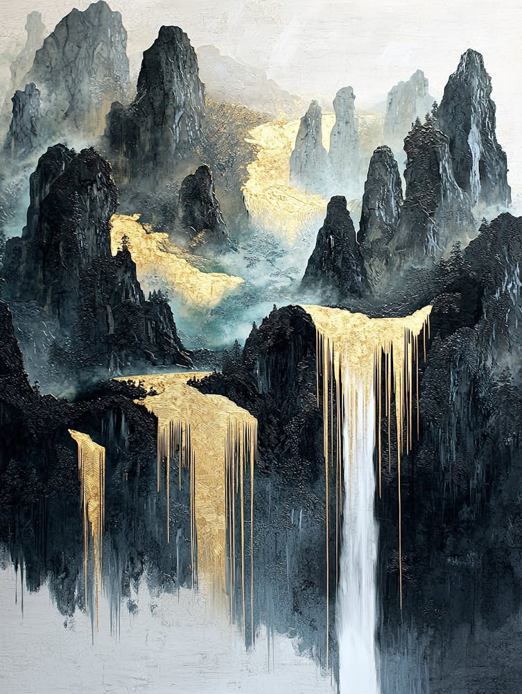 Dolomites Light Gilded Abstraction