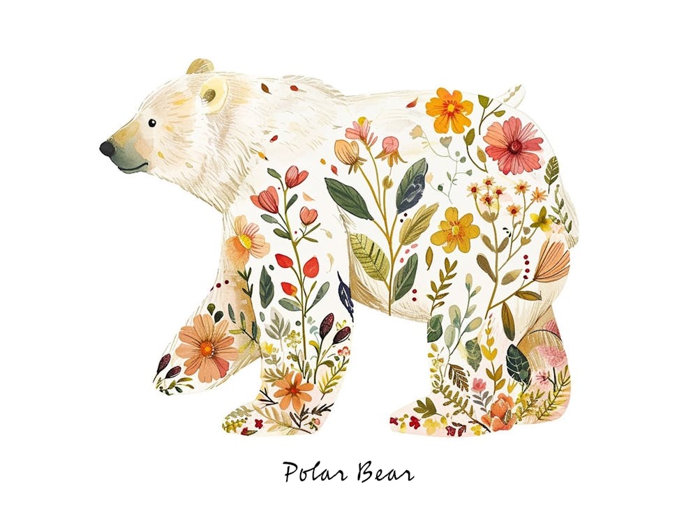 Kleiner Blumen-Eisbär 3 Poster