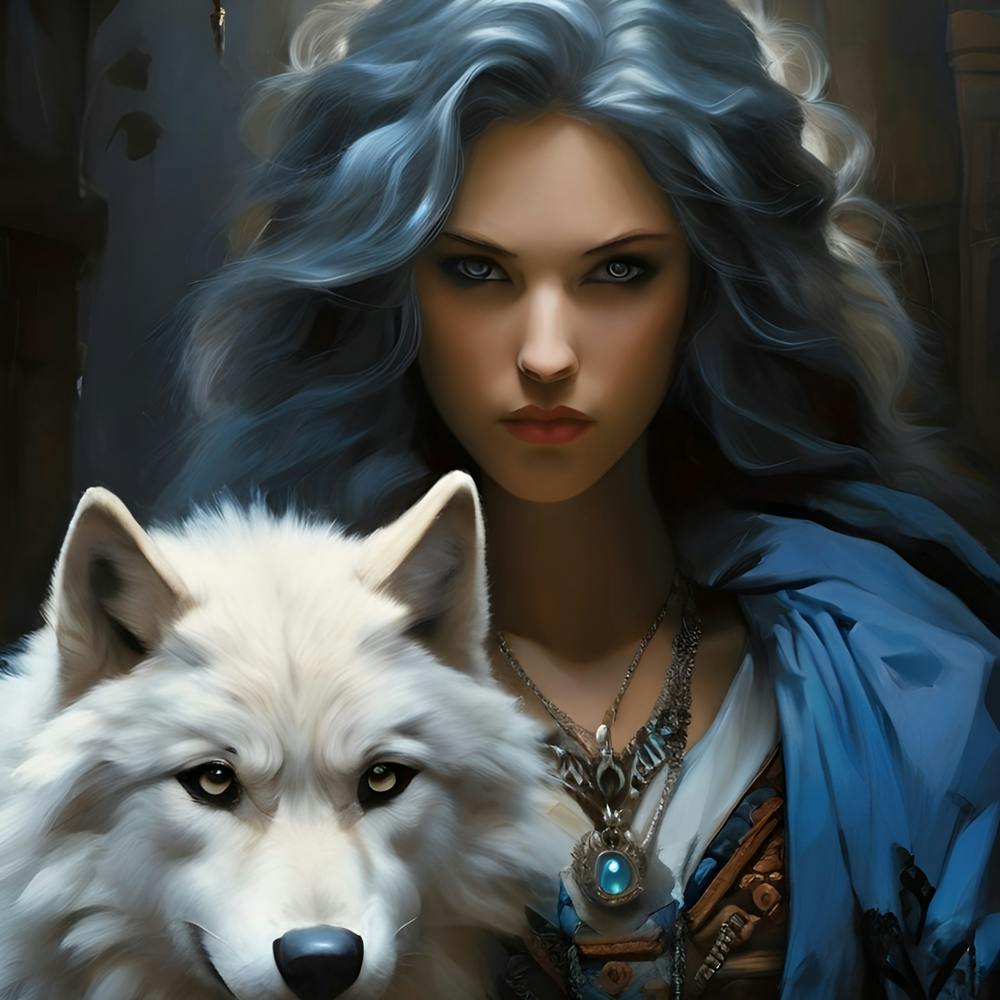 Wolf And Woman 1
