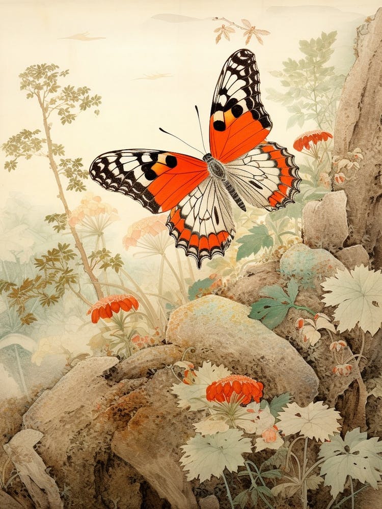 Butterfly Japanese Style Painting 3