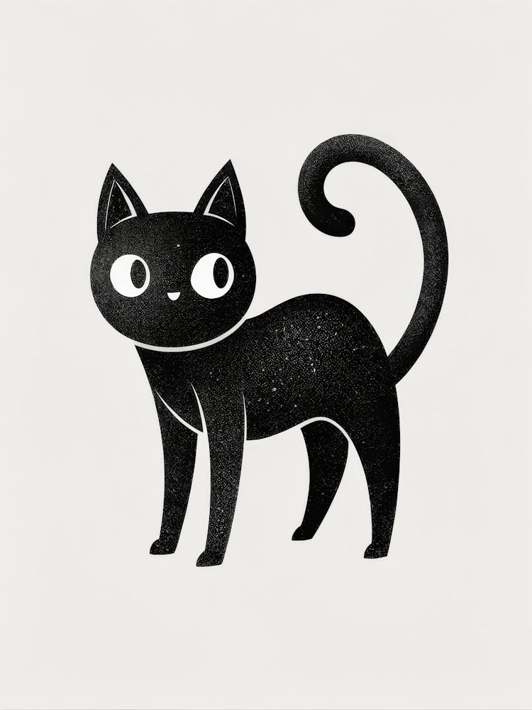 Illustration de chat noir