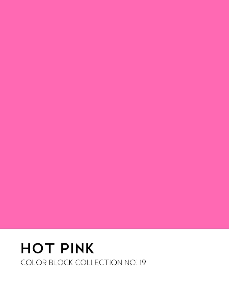 Neonrosa Farbblock-Kollektion Wand